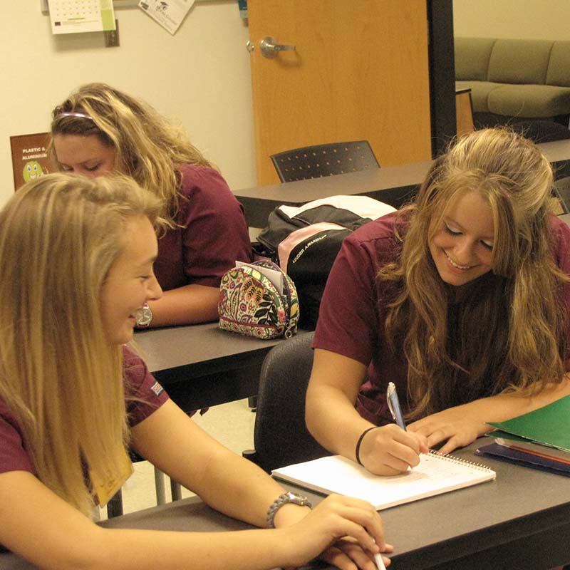teacher writing